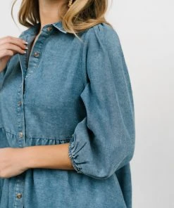 POL Sari Babydoll Dress | Chambray Dresses