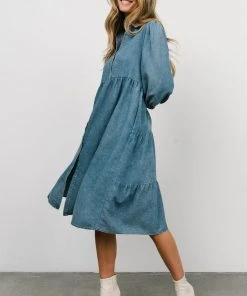 POL Sari Babydoll Dress | Chambray Dresses