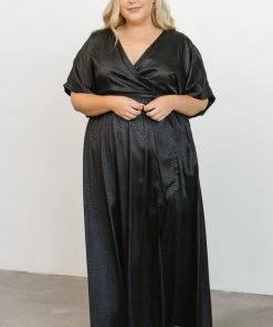 BB Custom Savannah Print Kimono Maxi | Black Dresses