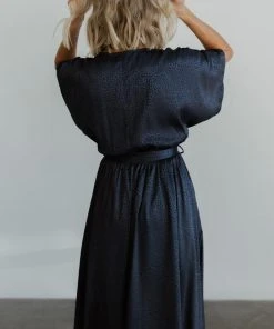 BB Custom Savannah Print Kimono Maxi | Navy Dresses