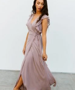 Soi Dresses Saya Wrap Maxi Dress | Dusty Lilac