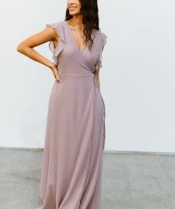 Soi Dresses Saya Wrap Maxi Dress | Dusty Lilac