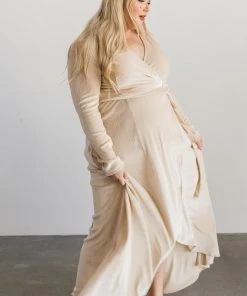BB Custom Dresses Serena Shimmer Velvet Wrap Dress | Pearl