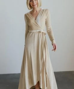 BB Custom Dresses Serena Shimmer Velvet Wrap Dress | Pearl