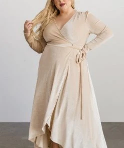 BB Custom Dresses Serena Shimmer Velvet Wrap Dress | Pearl