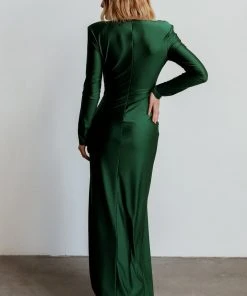 RR Seville Long Sleeve Gown | Green Dresses