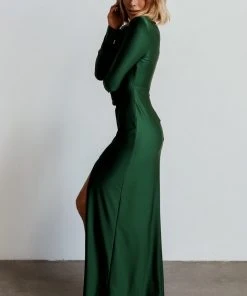RR Seville Long Sleeve Gown | Green Dresses