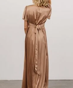 RR Shiloh Satin Maxi Dress | Taupe
