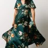 BB Custom Sicily Satin Maxi Dress | Deep Topaz Floral
