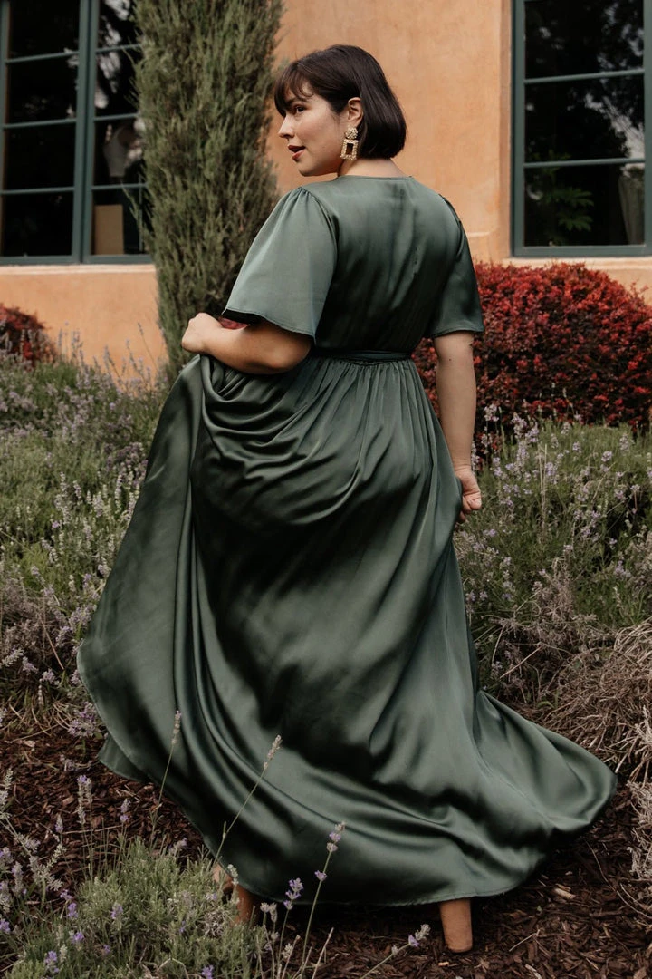 BB Custom Sicily Satin Maxi Dress | Dusty Green Dresses 3 BB Custom Sicily Satin Maxi Dress | Dusty Green Dresses