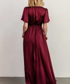BB Custom Sicily Satin Maxi Dress | Mulberry