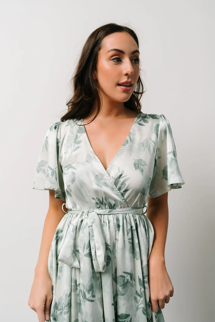 BB Custom Sicily Satin Maxi Dress | Sage Floral Dresses 13 BB Custom Sicily Satin Maxi Dress | Sage Floral Dresses