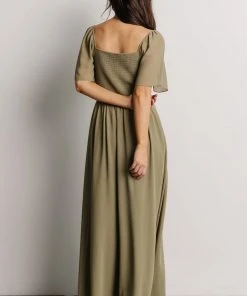 BB Custom Sierra Sweetheart Maxi Dress | Dusty Olive Dresses