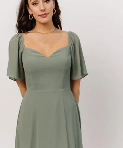 BB Custom Dresses Sierra Sweetheart Maxi Dress | Sage