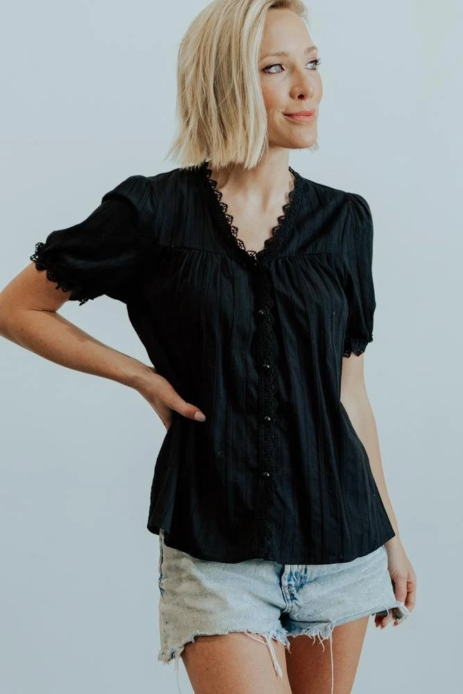 HAY Boho Sloane Button Top | Black 7 HAY Boho Sloane Button Top | Black