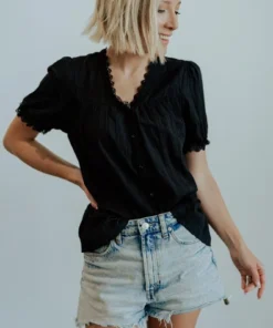 HAY Boho Sloane Button Top | Black
