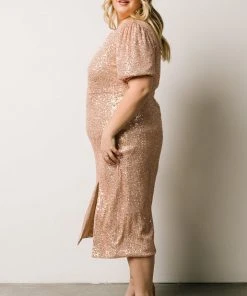 SL Socorro Sequin Midi Dress | Champagne