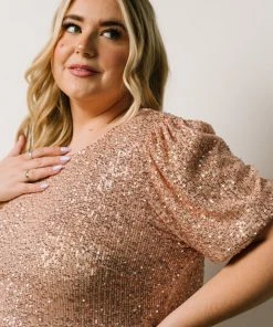 SL Socorro Sequin Midi Dress | Champagne