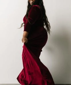BB Custom Sofia Velvet Maxi Dress | Mulberry