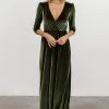 BB Custom Dresses Sofia Velvet Maxi Dress | Olive