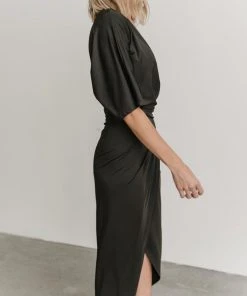 DD Solana Ruched Dress | Black Dresses