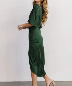 DD Solana Ruched Dress | Hunter Green Dresses 11 DD Solana Ruched Dress | Hunter Green Dresses