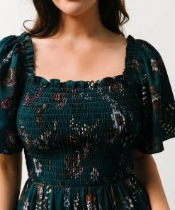 BB Custom Southampton Smocked Maxi Dress | Jade Blossom Dresses