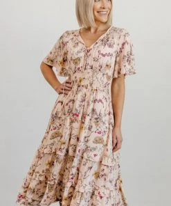 BB Custom Spell Boho Midi Dress | Blush Floral