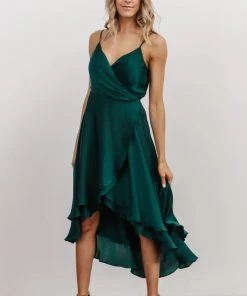 BB Custom Dresses Steffi Tulip Wrap Dress | Emerald