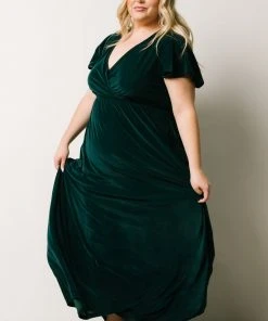 BB Custom Dresses Sulzen Velvet Maxi Dress | Deep Topaz