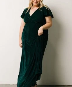 BB Custom Dresses Sulzen Velvet Maxi Dress | Deep Topaz