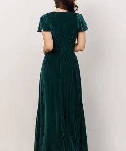 BB Custom Dresses Sulzen Velvet Maxi Dress | Deep Topaz