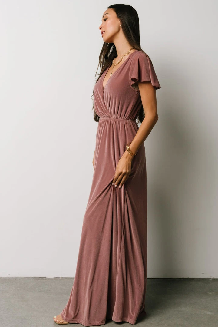 BB Custom Sulzen Velvet Maxi Dress | Rose 4 BB Custom Sulzen Velvet Maxi Dress | Rose