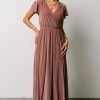 BB Custom Sulzen Velvet Maxi Dress | Rose