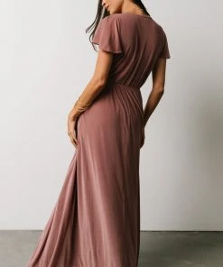 BB Custom Sulzen Velvet Maxi Dress | Rose