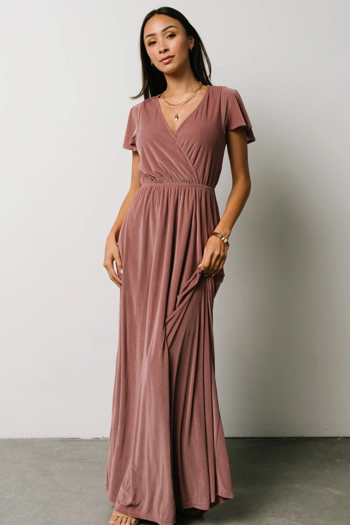 BB Custom Sulzen Velvet Maxi Dress | Rose 8 BB Custom Sulzen Velvet Maxi Dress | Rose