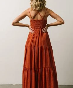 FT Summerlin Lace Top Maxi Dress | Rust