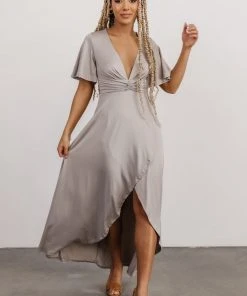 DD Sybil Maxi Dress | Light Gray Dresses