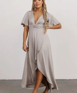 DD Sybil Maxi Dress | Light Gray Dresses