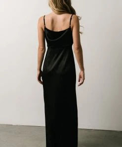 SL Sydney Satin Gown | Black Dresses