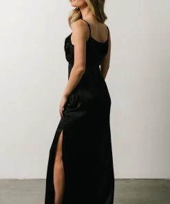 SL Sydney Satin Gown | Black Dresses