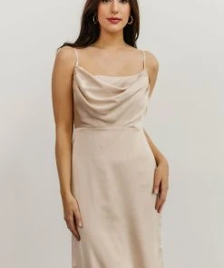 SL Dresses Sydney Satin Gown | Champagne