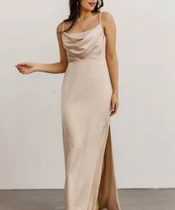 SL Dresses Sydney Satin Gown | Champagne