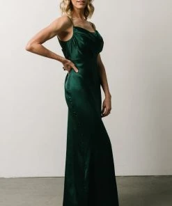 SL Sydney Satin Gown | Emerald