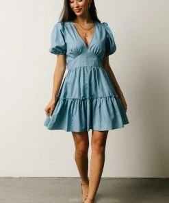 FT Tess Short Dress | Chambray Dresses