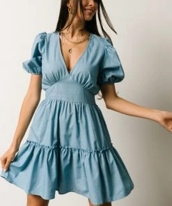 FT Tess Short Dress | Chambray Dresses