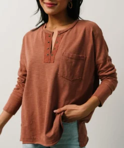 IL Thatcher Long Sleeve Top | Clay Boho 14 IL Thatcher Long Sleeve Top | Clay Boho