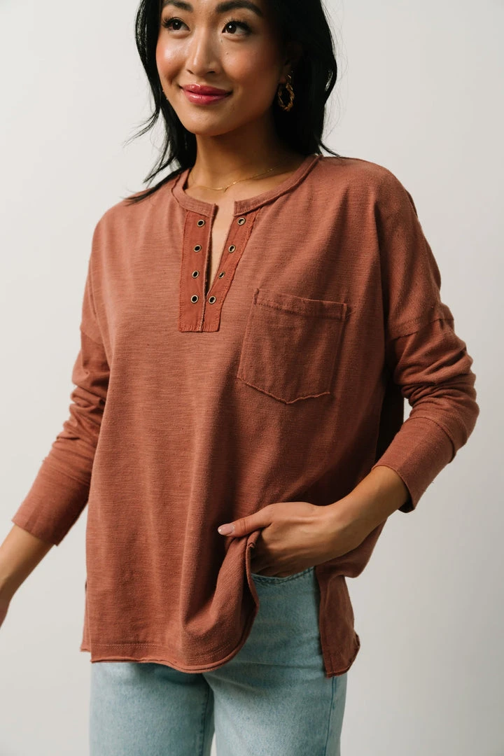IL Thatcher Long Sleeve Top | Clay Boho 7 IL Thatcher Long Sleeve Top | Clay Boho