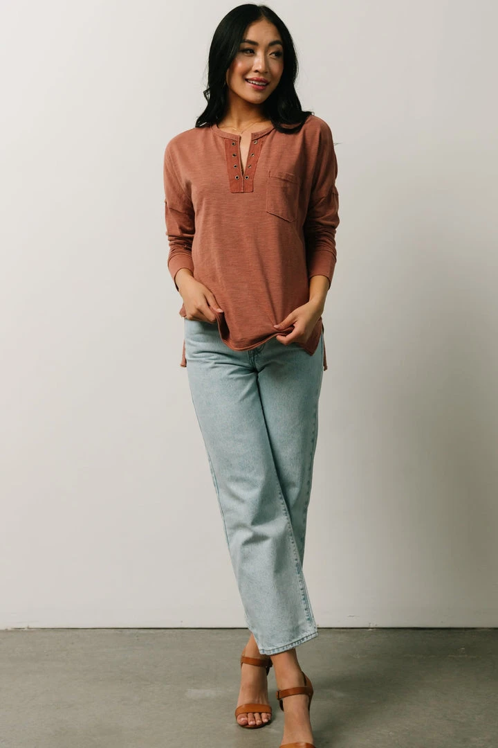 IL Thatcher Long Sleeve Top | Clay Boho 8 IL Thatcher Long Sleeve Top | Clay Boho