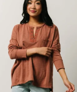IL Thatcher Long Sleeve Top | Clay Boho 12 IL Thatcher Long Sleeve Top | Clay Boho